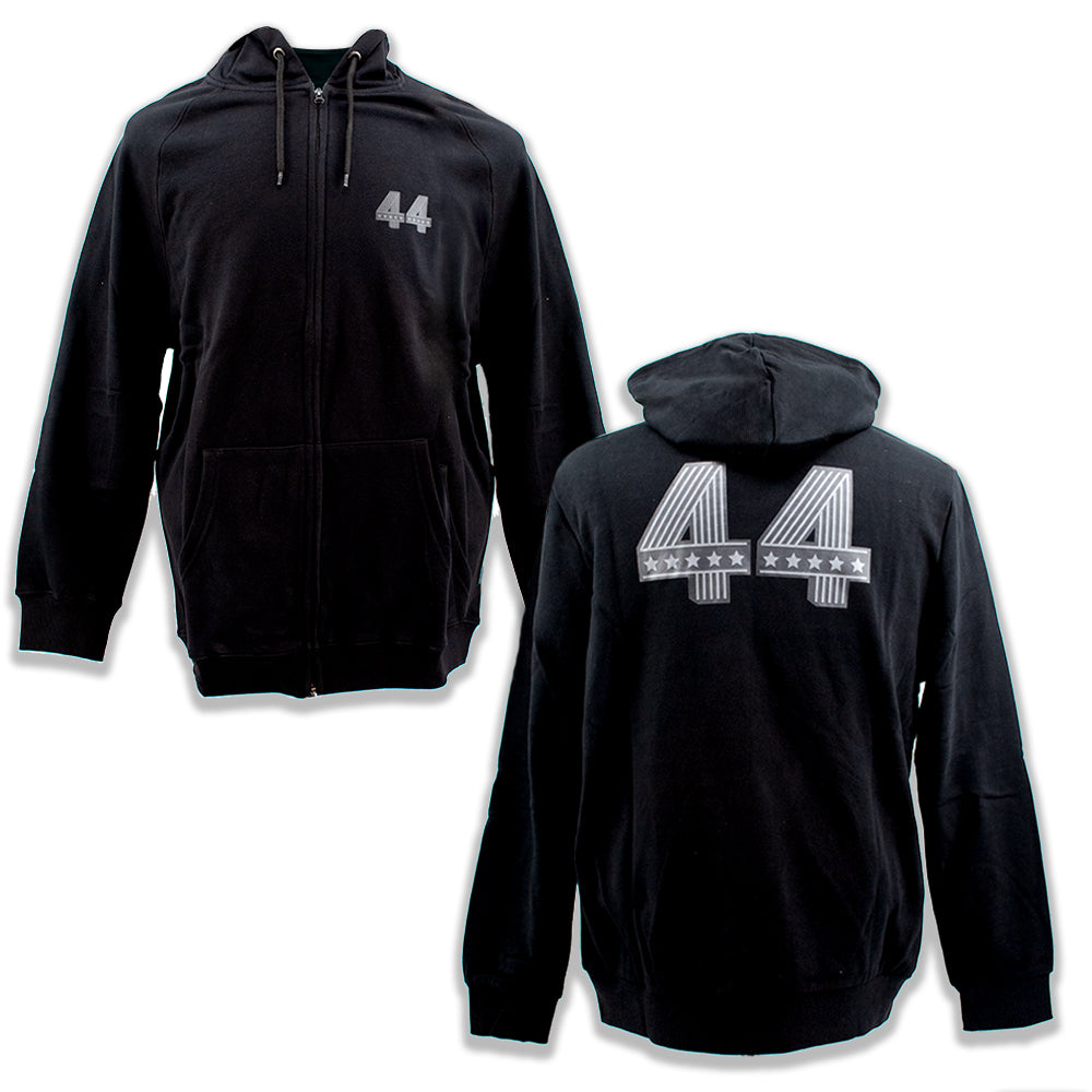 44 Musical Black Zip Up Jacket