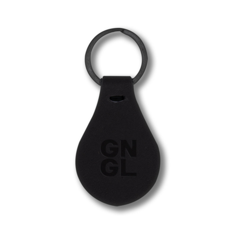 Good Night and Good Luck Logo Leather Keychain