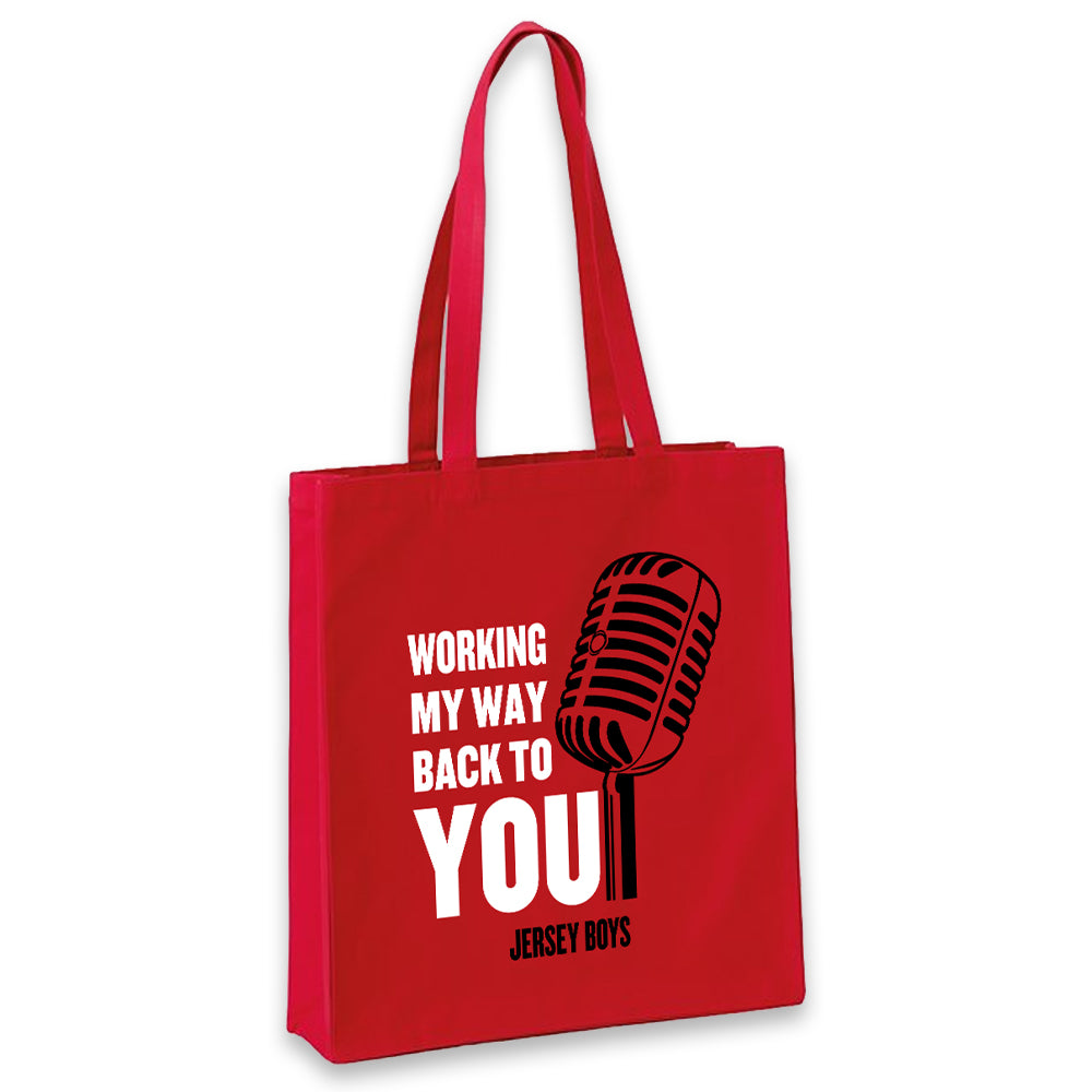Jersey Boys Working My Way Back To You Tote Bag