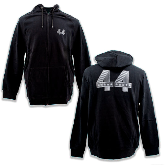 44 Musical Black Zip Up Jacket