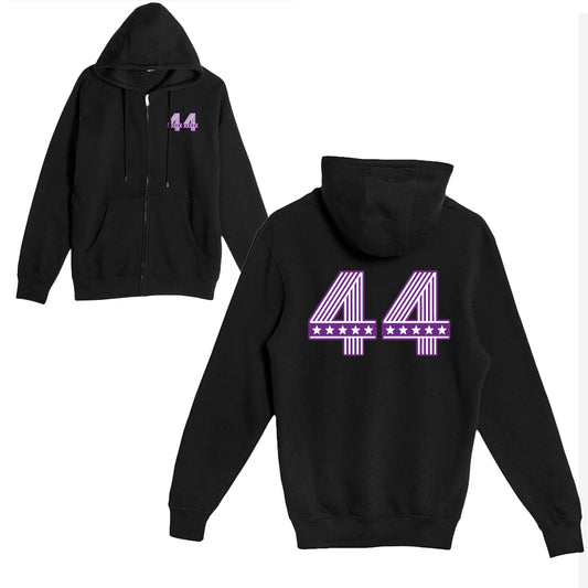 44 Musical Purple Zip Up Jacket
