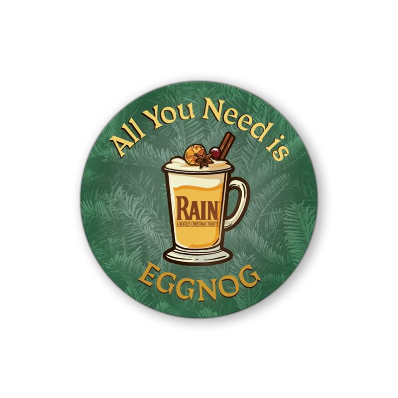 Rain: A Beatles Tribute All You Need Is Eggnog Sticker