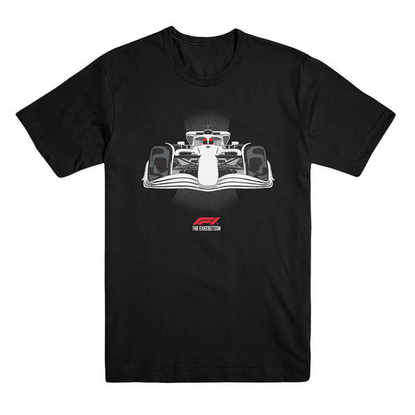 F1 Exhibition Car Front Black Tee – Araca Event Merch