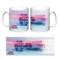 F1 Exhibition White Moving Car Mug